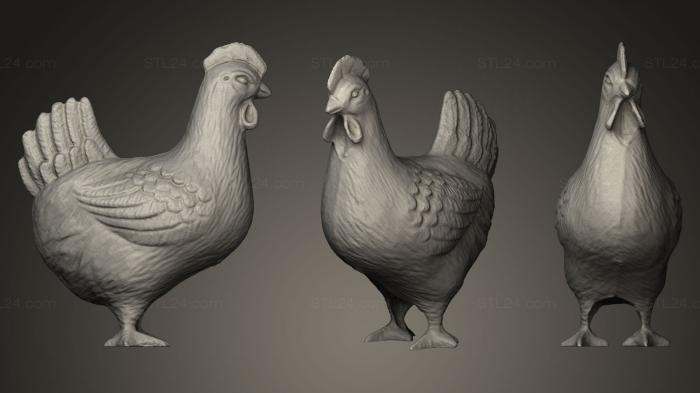Bird figurines (Poule figurine, STKB_0065) 3D models for cnc
